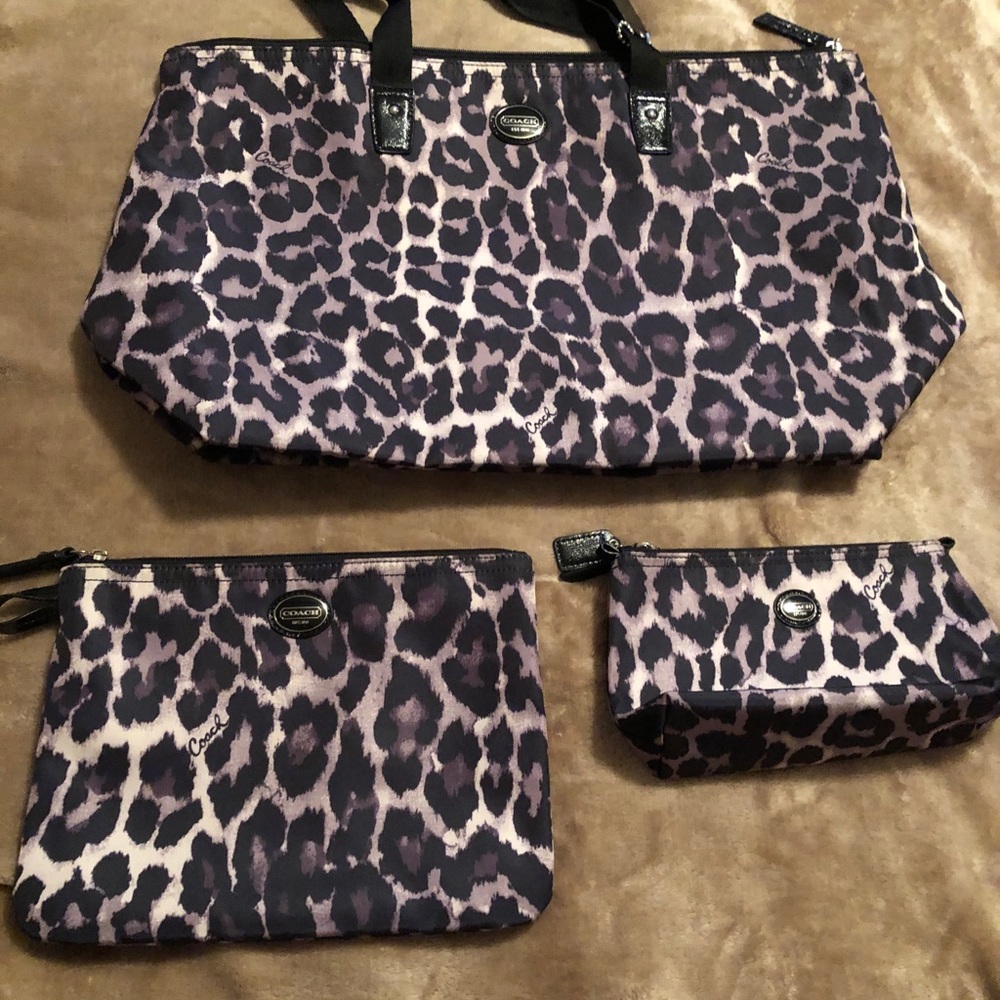 Coach Ocelot diaper travel bag large